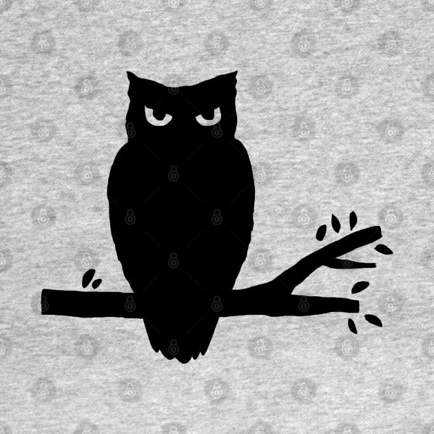 Spooky Owl Silhouette by Coffee Squirrel